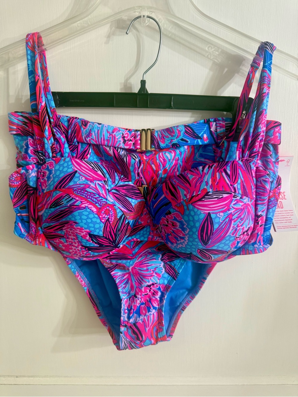 NWT Lilly Pulitzer Pink and Blue Floral Underwire Bikini Set